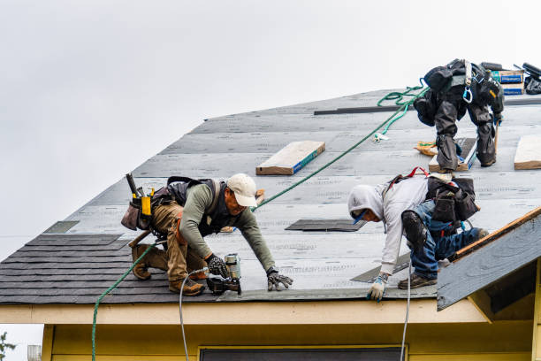 Professional Gutter Installation technician working in Dublin, OH